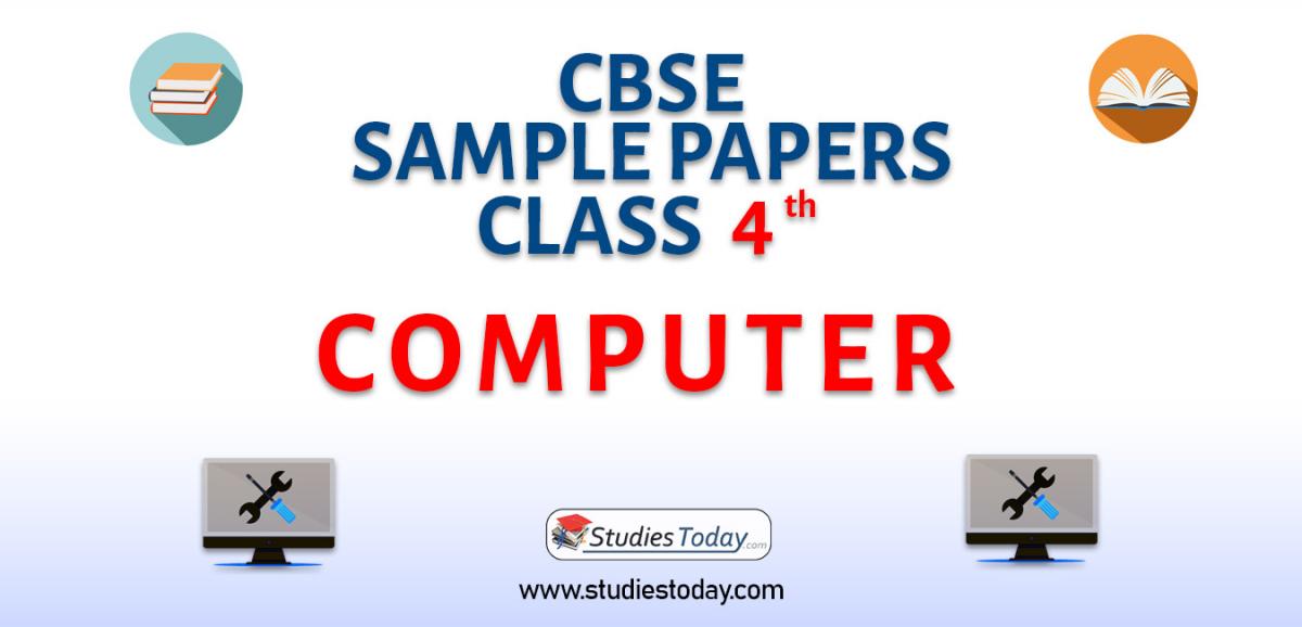 CBSE Sample Paper Class 4 Computers Solved Pdf Download